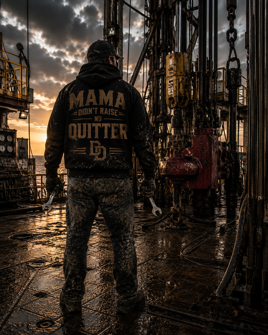 Mama Didnt Raise No Quiter Unisex Hoodie With Front Pouch Pocket