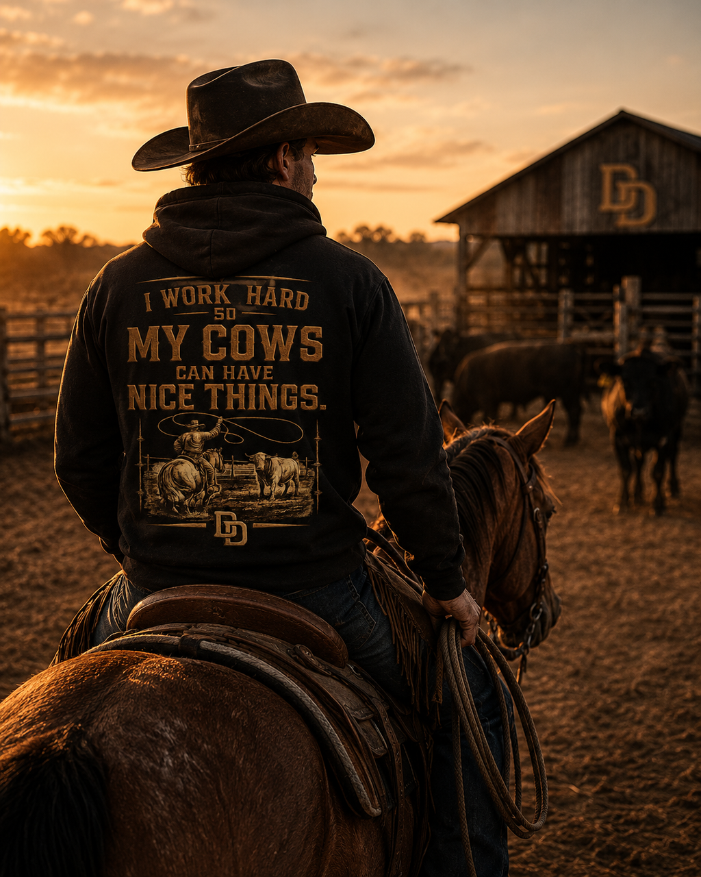 I Work Hard So My Cows Can Have Nice Things Unisex Hoodie