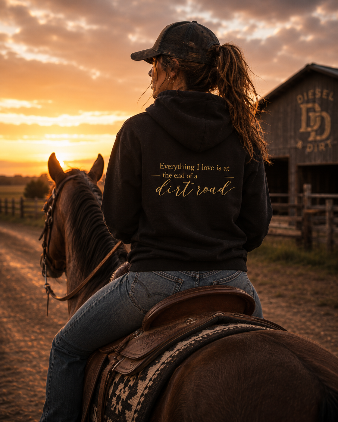 Everything I Love Is At The End Of A Dirtroad Unisex Hoodie